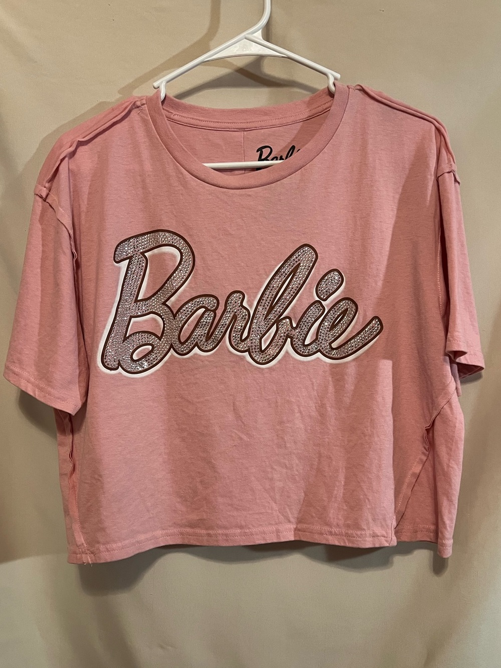 Barbie Pink Short Sleeve Logo Graphic Tee Size L
